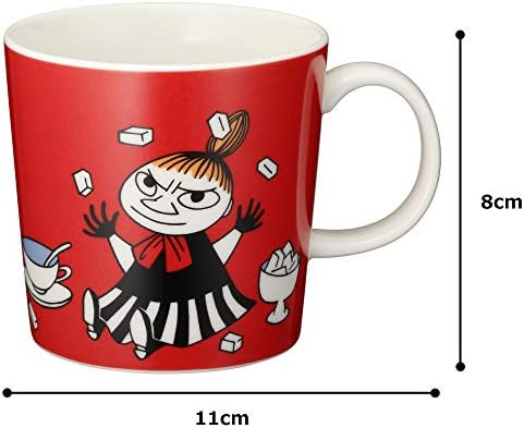 Arabia Ceramic Moomin Mug Cup 10 Floz - Little My, Red
