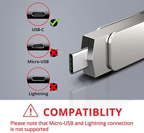 MOSDART 64GB USB C כונן הבזק 2 ב 1 OTG USB C ל- USB A 3.0 כונן אגודל כפול 64 GB סוג C מקל זיכרון רעם