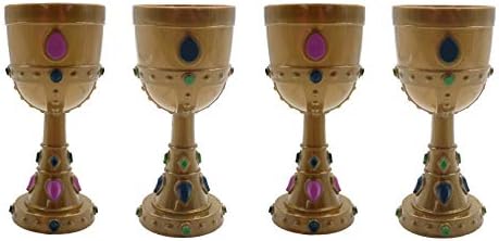 גביע משובץ אבני חן בסגנון ימי הביניים מלך המלכה פיראט ליל כל הקדושים