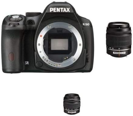 ערכת מצלמה דיגיטלית של פנטקס ק-50 16 מגה פיקסל עם עדשת 18-55 3.5-5.6 דאל ועדשת 50-200 4-5.6 דאל זום