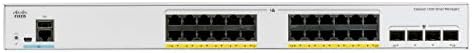 Cisco Catalyst 1000-24FP-4X-L מתג רשת, 24 Gigabit Ethernet POE+ יציאות, 370W תקציב POE, 4 10G SFP+ יציאות