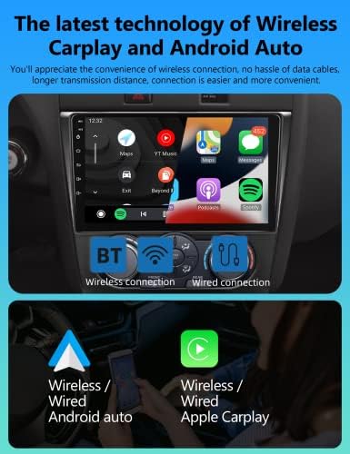 סטריאו רדיו לרכב אנדרואיד לניסן אלטימה 2008-2012 עם Auto Android Auto של Carplay, 9 אינץ ', רדיו מסך