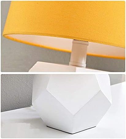 - מנורת שולחן דקורטיבית לילדים מודרניים בסגנון פשוט פשוט שרף יצירתי שרף תלת מימדי גיאומטרי בדים צהוב