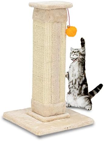 סטנלייט 21& 34; חתול לטפס מחזיק מגדל חתול עץ חתול מגרד סיסל הודעה עץ טיפוס מגדל בז