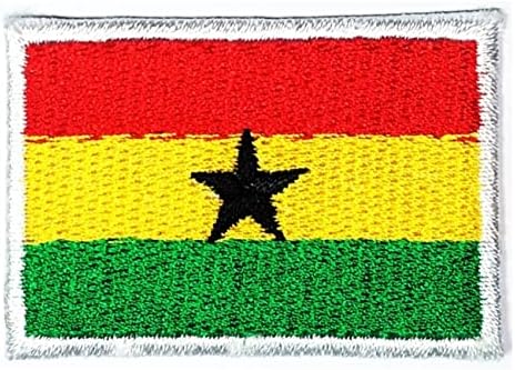 קליינפלוס 1.1 על 1.6 אינץ'. מיני גאנה דגל תיקון דגל סמל תלבושות אחיד צבאי טקטי רקום תיקוני אפליקצית