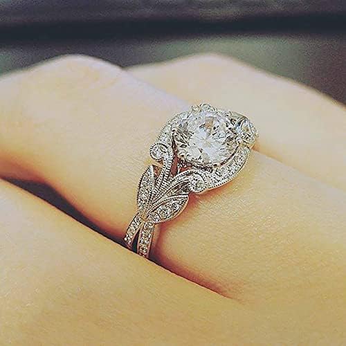 טבעת עגולה וינטג 'כחול טבעת טבעת יהלום טבעת אבן חן טבעת מתנה צורה גדולה צורה גדולה טבעת טבעת רינדימונד
