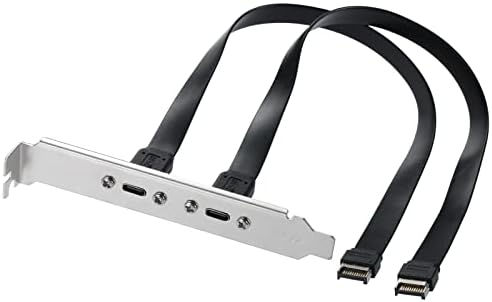 MZHOU USB 3.1 כבלים להרחבת כותרת הכותרת של לוח קדמי, סוג כפול C זכר עד כפול מסוג E כבל נקבה עם גובה