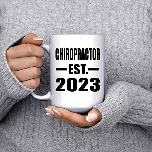 עיצוב כירופרקט הוקמה אסט. 2023, 15 עוז לבן קפה ספל קרמיקה תה-כוס כלי שתייה עם ידית, מתנות ליום הולדת