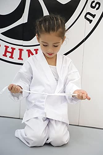 Gi gi flkky karate לילדים עם חגורה עם סטודנט קל משקל קרטים אחידים לאומנויות לחימה ספורט חליפות קראטה