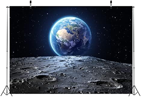 בלקו 12 על 10 רגל בד חלל החיצון רקע יקום רקע כדור הארץ ירח משטח מרוהט על ידי נאסא כוכב כוכבים צילום