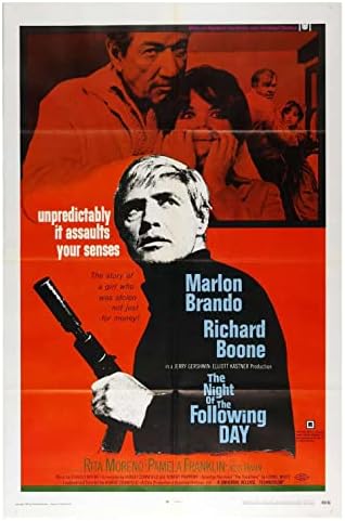 הלילה של היום שלמחרת 1969 פוסטר הסרט מרלון ברנדו ריצ'רד בון וינטג 'מקורי