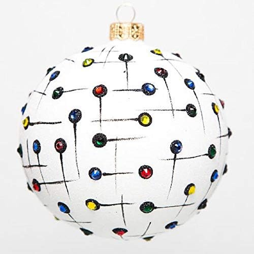 אימפרוב קישוט עץ חג המולד של כדור חג המולד של כדור מזכוכית פולנית.