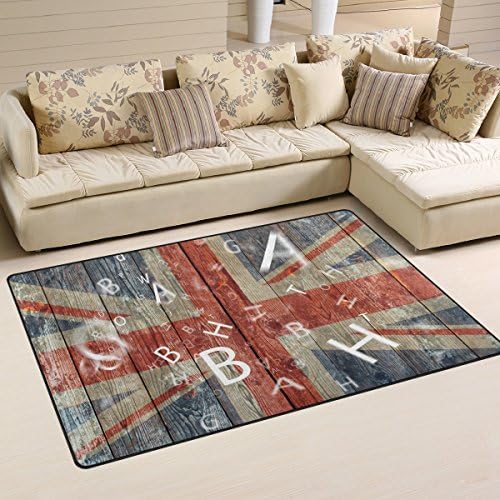 שטיח אזור ווליי, מכתבי דגל בריטים שטיח רצפה שטיח ללא החלקה למגורים של מעונות חדר מעונות עיצוב חדר שינה