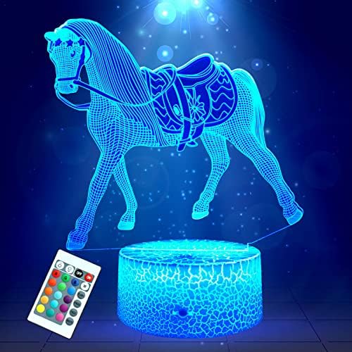 סוס מתנות לילה אורות לילדים עם מרחוק & חכם מגע סוס מנורת לילדים חדר דקור 16 צבעים שינוי ניתן לעמעום