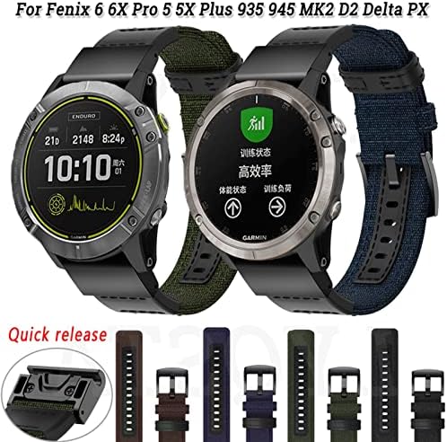 SDUTIO 26 22 ממ מהיר רצועת Watchband עבור Garmin Fenix ​​6 6x Pro 5x 5plus mk2i enduro d2 delta px watch