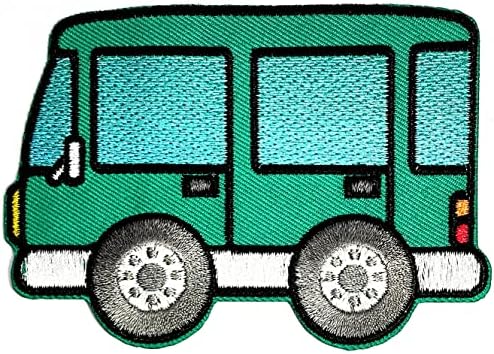 קליינפלוס 3 יחידות. די ואן לתפור ברזל על טלאים רקומים ואן קריקטורה כלי רכב תחבורה מדבקת מלאכת פרויקטים