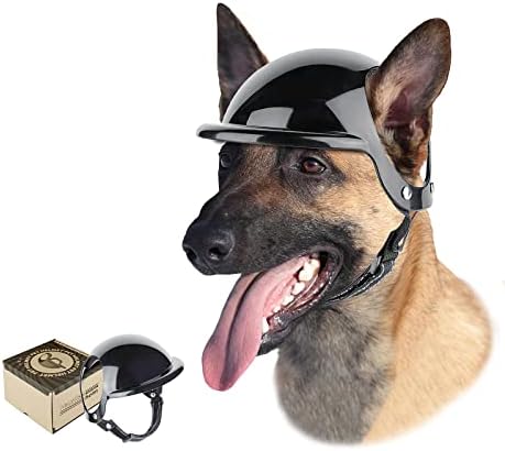 נהנה מכובעי אופנוע קסדת כלבים עם חורי אוזניים קסדת חיות מחמד כלב כובע קשה רכיבה על בטיחות לגורים כלבים