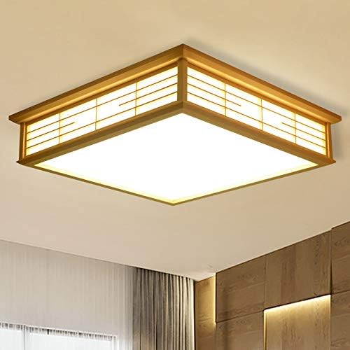 Craftthink LED תאורת תקרה, צורת סומק מרובעת מתקן עץ עץ עץ עץ עץ בז 'אור רכוב אור למטבח כניסה למטבח חדר