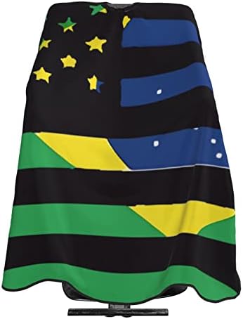 דגל ברזיל האמריקני יוניסקס סלון שיער חיתוך בד קייפ מספרה ספרות מספרה עטוף תספורת סינר סינר סגנון עיצוב