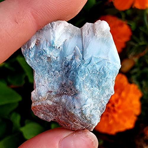 Larimar - אבן דולפין אטלנטיס, פקטוליט כחול מהרפובליקה הדומיניקנית גולמי גולמי ריפוי גביש גביש אבן חן