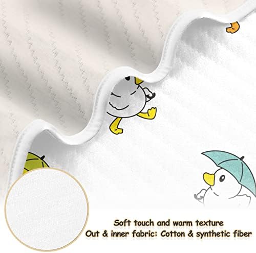 שמיכת ברווז שוטפת שמיכת כותנה כותנה לתינוקות, קבלת שמיכה, שמיכה רכה קלה רכה לעריסה, טיולון, שמיכות משתלות,