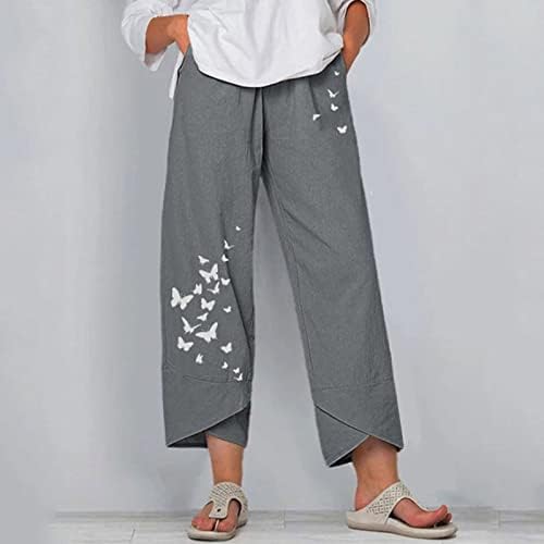 מכנסי מכנסיים נוחים של נשים מכנסי רגל רחבים מכנסיים עליונים מכנסי טרנינג יומיומי מכנסיים פשוטים עם כיס