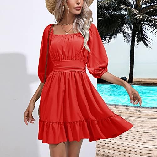 שמלות קיץ לנשים 2023 שמלת נופש חוף פרוע שמלת מיני זורמת זורמת