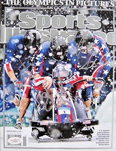 2010 מדליית זהב אולימפית של ארצות הברית קבוצת בובסלד חתמה על מגזין ספורטס אילסטרייטד ג ' יי. אס. איי