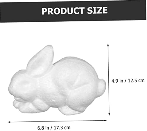 8 PCS עובר לבן ארנב ים העיצוב קישוטים לבנים אביזרי בית אביזרים צורת ארנב קצף שולחן עבודה קישוט חיה קישוט