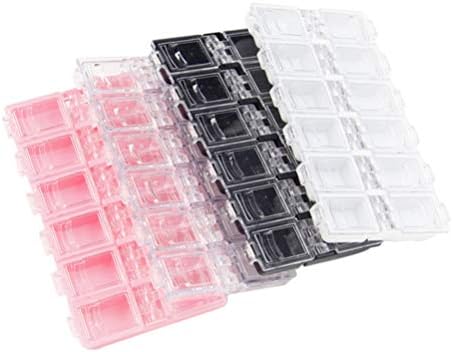 Artibetter 4 PCS תיבת אחסון תכשיטים 12 תאים אחסון פלסטיק ברור מיכל אמנות ציפורניים לצלד, חרוזים, פאייטים,