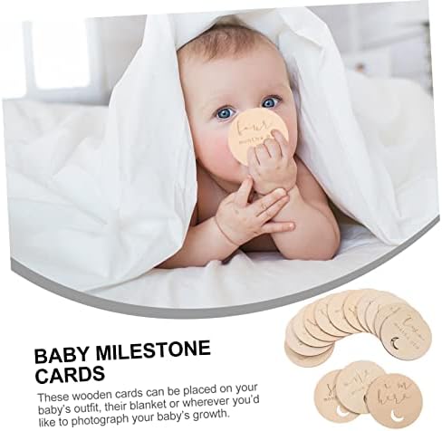 קיסאנג ' ל 56 יחידות עבור תינוק הריון דיסקים חודשי כרטיסי מיילסטון אבזרי עץ צילום מקלחת חודשים מתנות