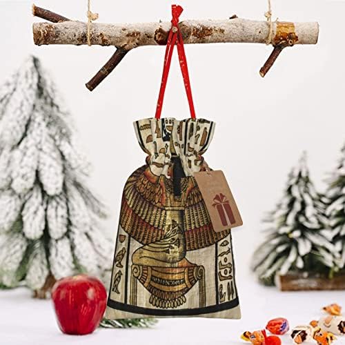 שרוכי חג המולד מתנת שקיות הברנש-עתיק-מצרי-קלף מציג גלישת שקיות חג המולד מתנת גלישת שקי שקיות בינוני
