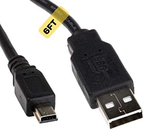 TrueProve 6ft תכנות USB או כבל טעינה לבחירת השלטים הרחוקים של Logitech Harmony באמצעות קצה המיני B