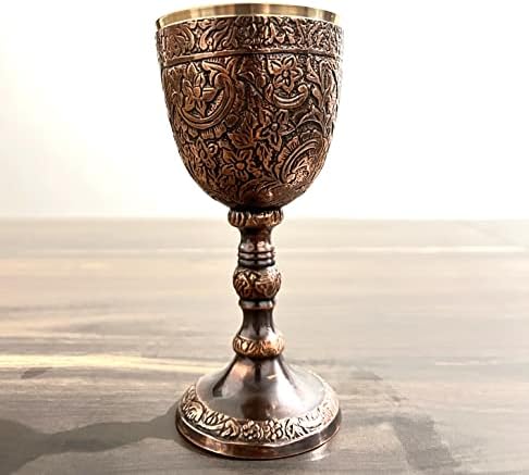 ויקינג שתיית פליז גביע כוס בעבודת יד מלך של רויאל מגע יין גביע