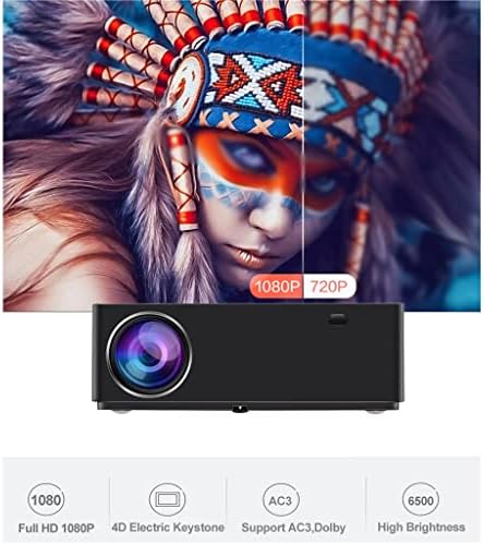 QFWCJ 1080P מקרן מלא HD LED לובשת קולנוע ביתי מקרן וידאו נייד מקרן חיצוני