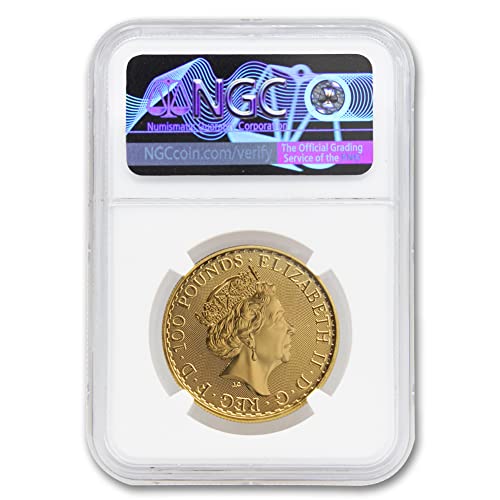 2023 1 גרם מטבע בריטניה בריטניה בריטית מאת Gem Mint Royal Uncirculated 24K 100 £ ngc
