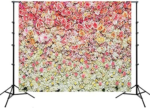 רקע קיר פרחים ZCBHSD, ורדים צבעוניים פרח ים פרחוני צילום פרחוני, מסיבת יום הולדת אביב נושא עיצוב