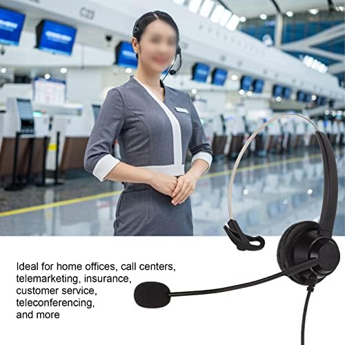 אוזניות טלפון סלולרי של בוטגרה, אילם עיצוב רעש מבטל כבל 3.5 ממ אוזניות טלפון רגישות גבוהה monaural למוקד