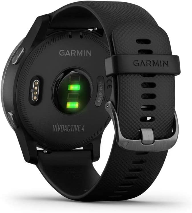 Garmin vivoactive 4, GPS Smartwatch, כולל מוזיקה, ניטור אנרגיית גוף, אימונים מונפשים, חיישני שור דופק