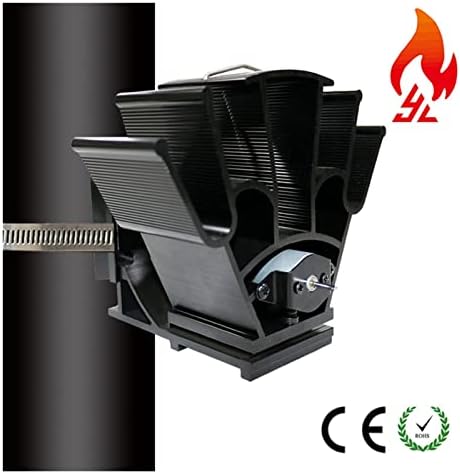 לינלין 5-חום מופעל תנור מאוורר פעולה שקטה ידידותית לסביבה מאוורר דלק יעיל למעלה מאוורר עבור ארובה עץ
