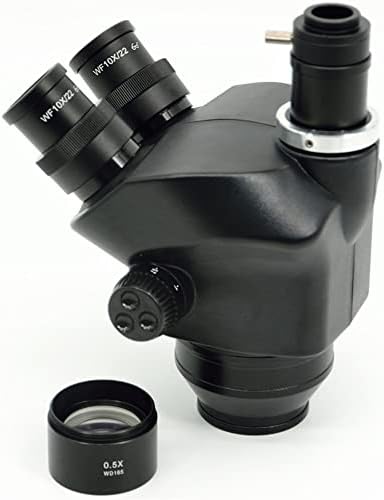 ערכת אביזרי מיקרוסקופ 7x-50x 14x-100x סטריאו מיקרוסקופ מיקרוסקופ טרינוקולית ראש + WF10X/22 ממ עיניים