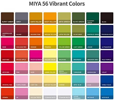 ערכת צבע גואש מייה, 56 צבעים על 30 מ ל עיצוב כוס ג ' לי ייחודי בתיק נשיאה מושלם לאמנים, סטודנטים, ציור