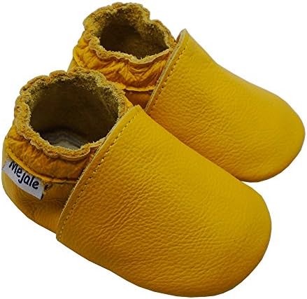 מג ' ייל תינוק תינוקות פעוט נעליים להחליק על רך בלעדי עור מוקסינים מראש הליכונים