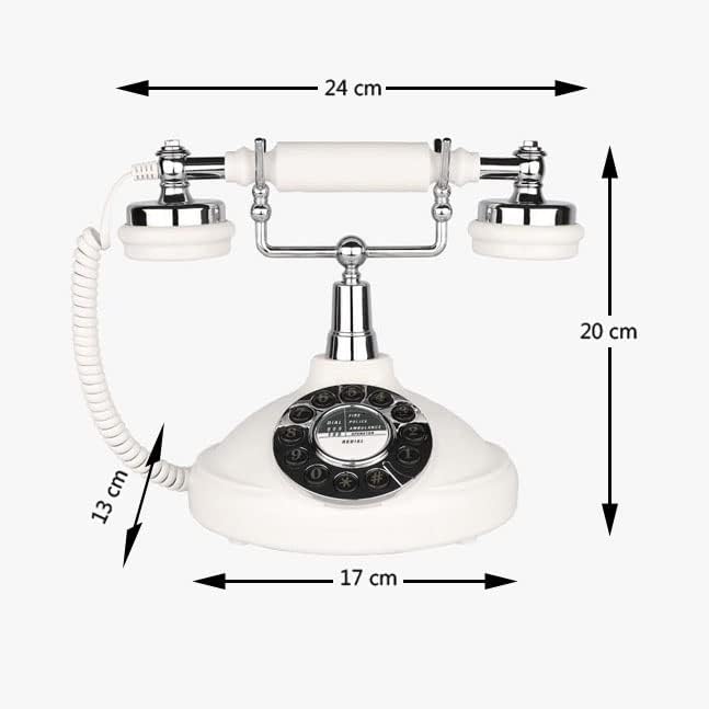 גאוני רטרו טלפון קווי טלפון לבן עשוי חוט טלפון קבוע מחדש