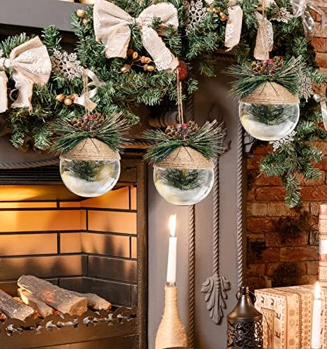 Lewondr עץ חג המולד קישוטים תלויים, 3 אריזות קישוטי עץ חג המולד בגודל 4.3 אינץ