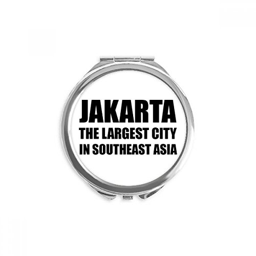 ג ' קרטה הגדולה ביותר עיר דרום מזרח אסיה יד קומפקטי מראה עגול נייד כיס זכוכית