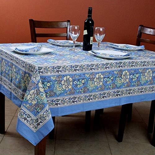 אמנויות הודו כפרי צרפתי הדפס פרחוני שולחן שולחן שולחן כותנה שולחן כותנה פשתן חוף זריקת חוף זריקת חוף
