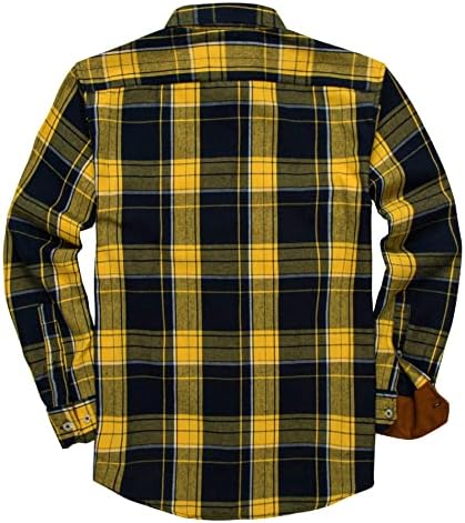 זיטי פלנל משובץ חולצה לגברים ארוך שרוול מזדמן רגיל להתאים כפתור למטה חולצות