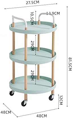 Tomyeus Multifunction 3-שכבות מתלה אחסון עגלה זזית Multi-Layer Racket Rack Rack Racking Racking Mucket