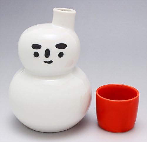 かじゅ ある らい ふ Mino Ware Snowman Sake Container Tokuri, セット